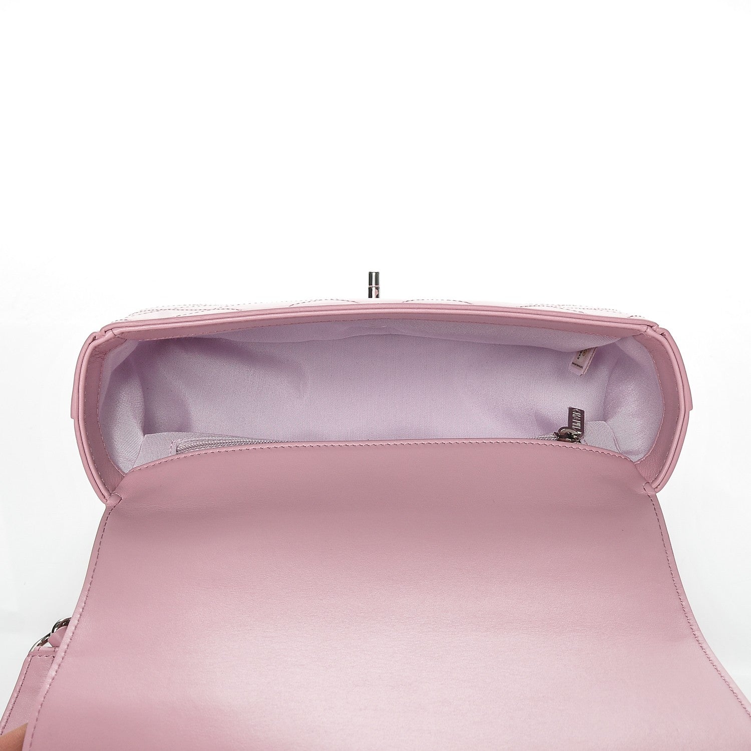 Chanel Calfskin Stitched Ring My Bag Flap Crossbody Pink 5 of 8