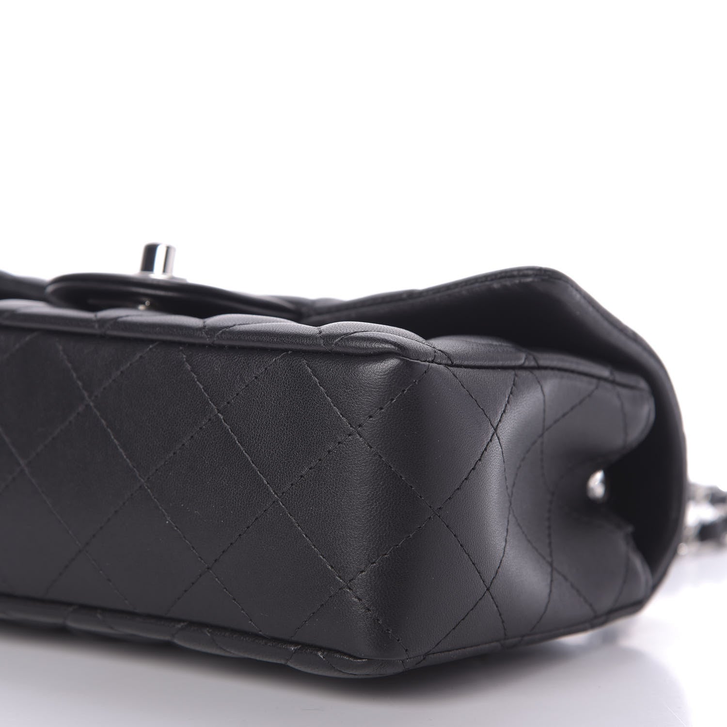 Chanel Lambskin Quilted Mini Rectangular Flap Black 7 of 9