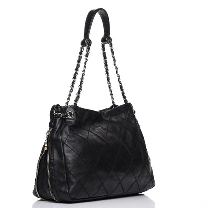 Chanel Lambskin Expandable Tote Black 3 of 7