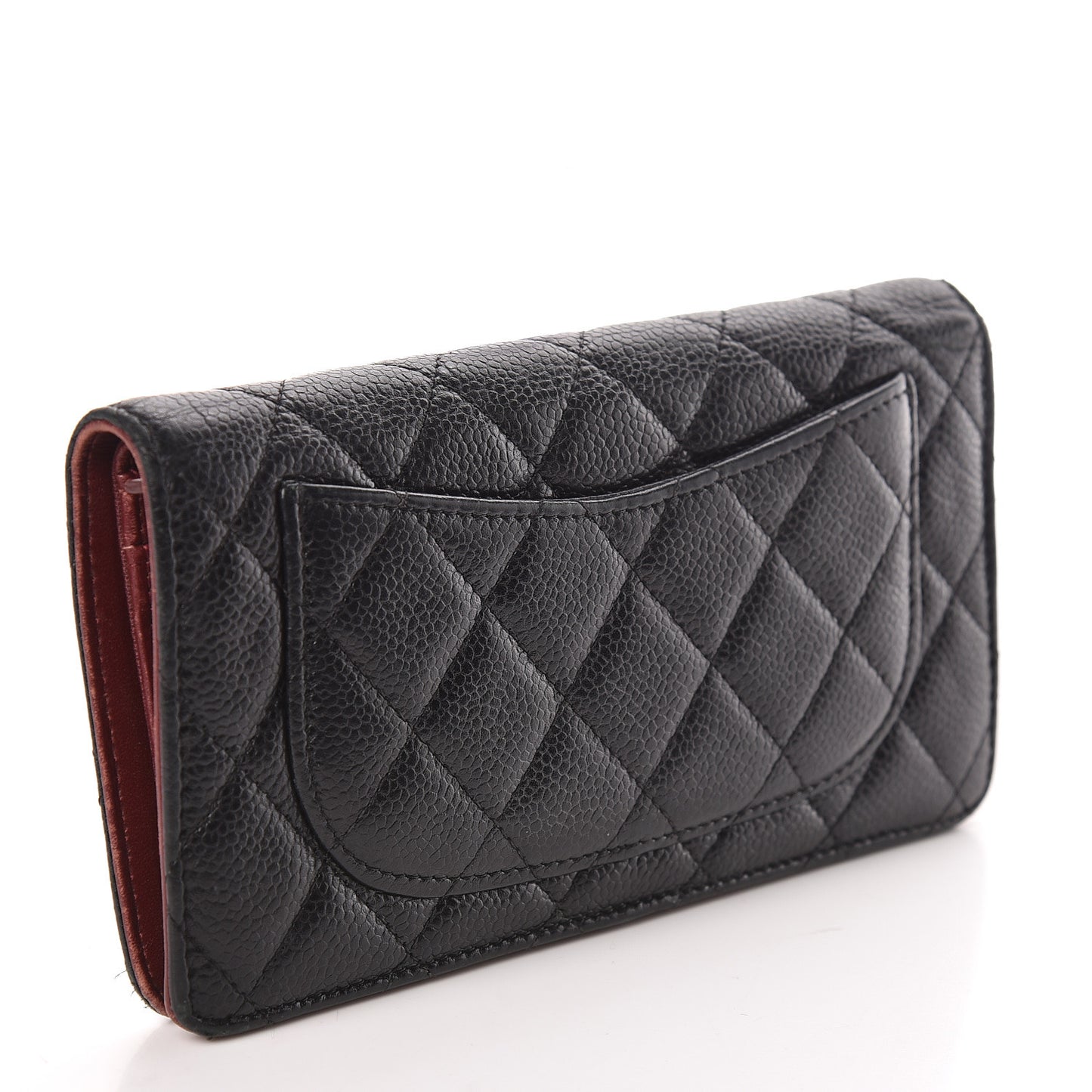 Caviar Quilted Yen Wallet Black