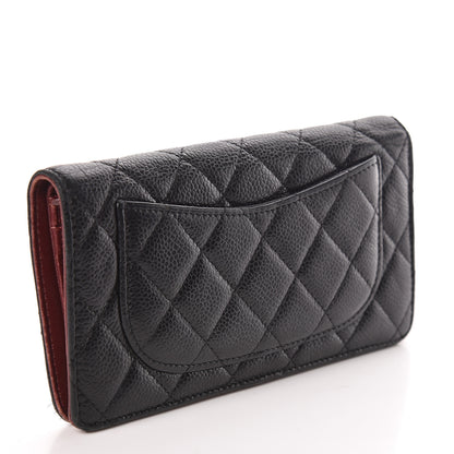 Chanel Caviar Quilted Yen Wallet Black 3 of 10