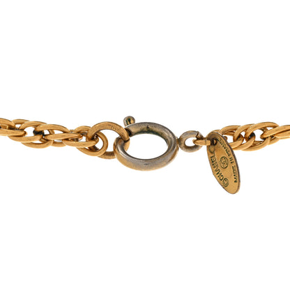 Chanel Metal CC Round Pendant Necklace Gold 5 of 7