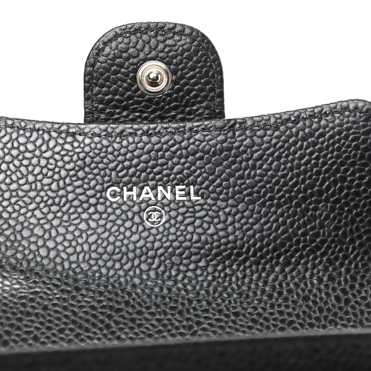 Chanel Caviar Quilted Flap Card Holder Wallet Black 6 of 9