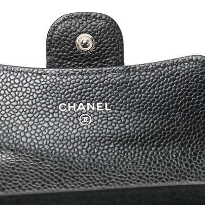 Chanel Caviar Quilted Flap Card Holder Wallet Black 6 of 9