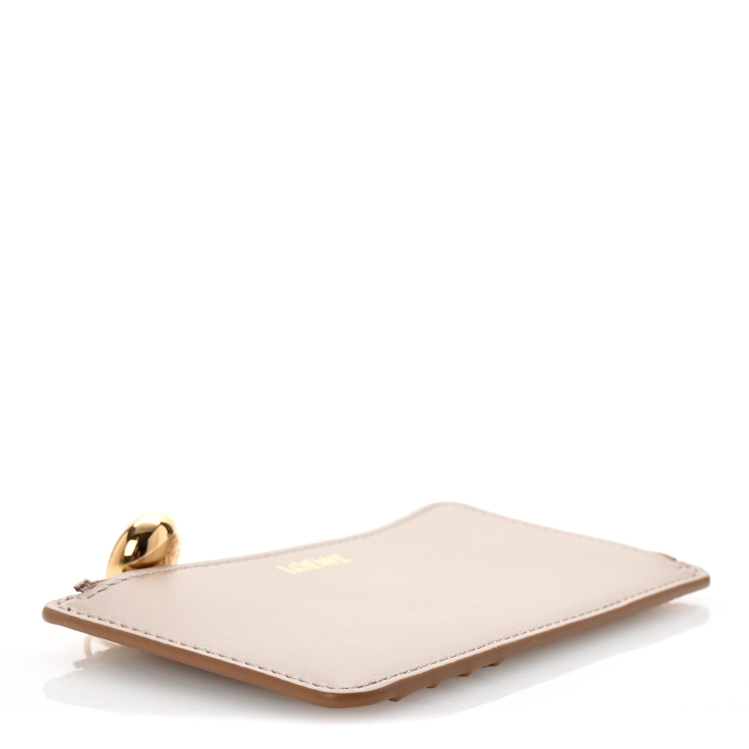 Loewe Shiny Nappa Pebble Coin Card Holder Sand 4 of 7