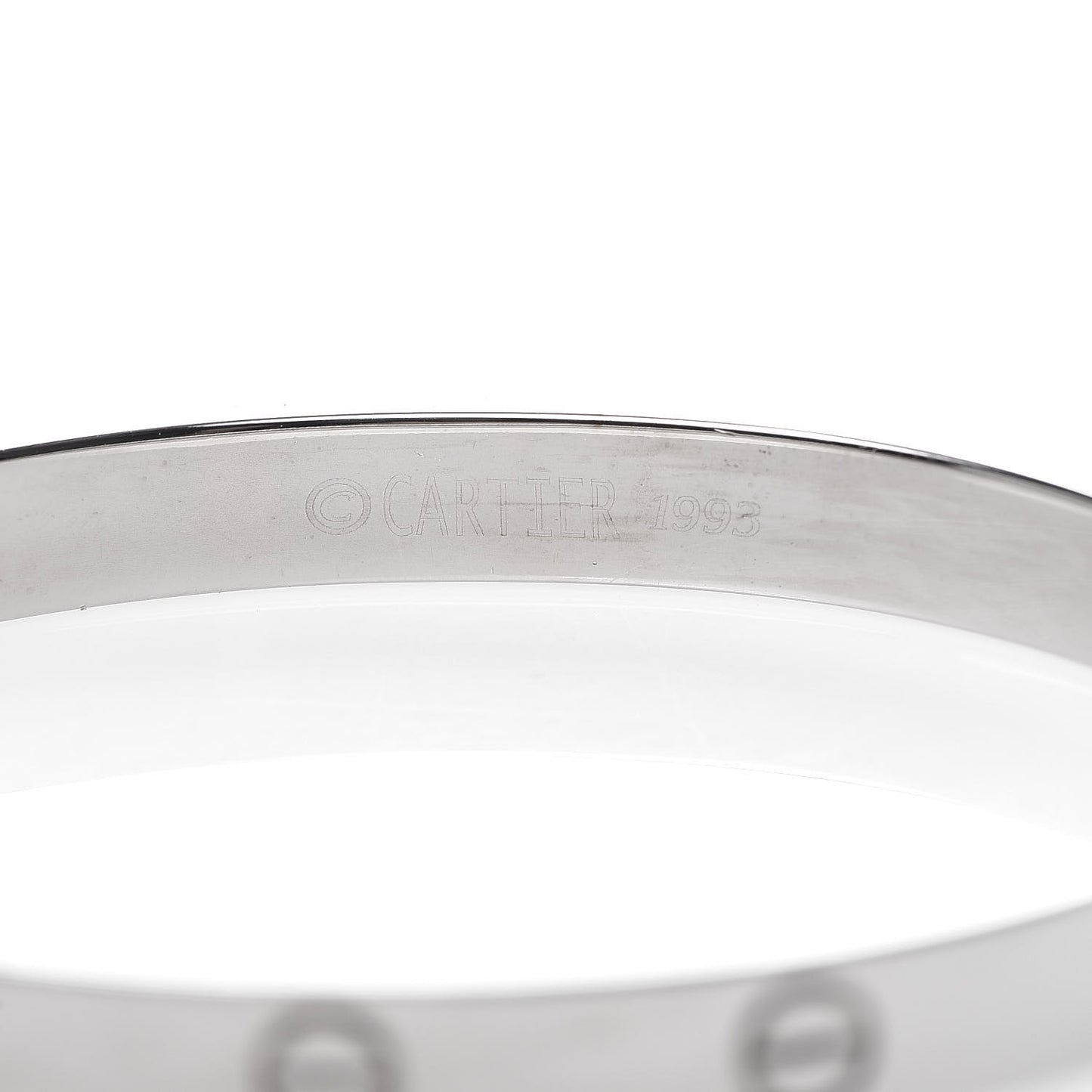 18K White Gold LOVE Bracelet 17