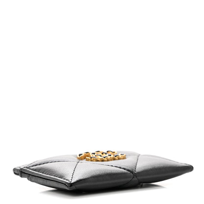 Chanel Lambskin Quilted Chanel 19 Card Holder Black 4 of 9