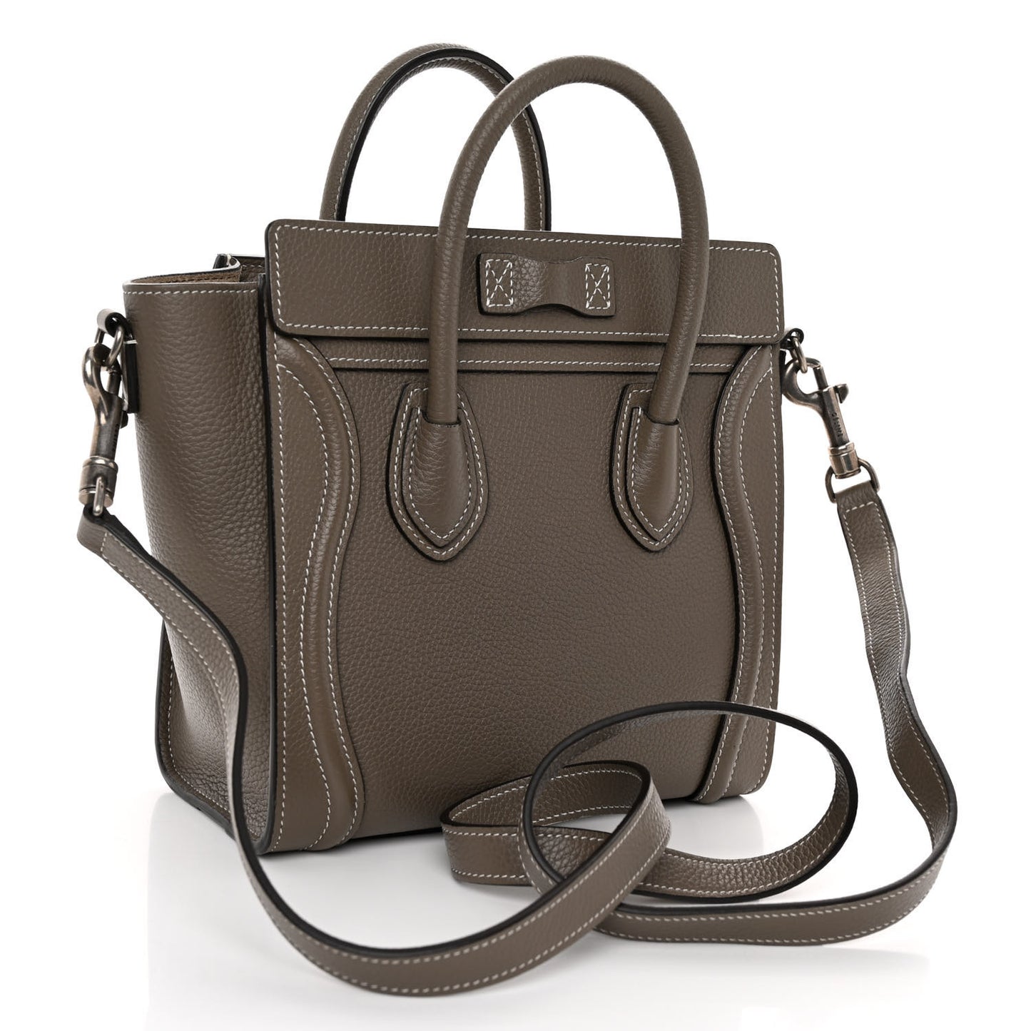 Drummed Calfskin Nano Luggage Souris