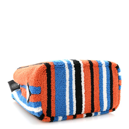 Prada Terry Cloth Small Stripe Tote Arancio 4 of 9