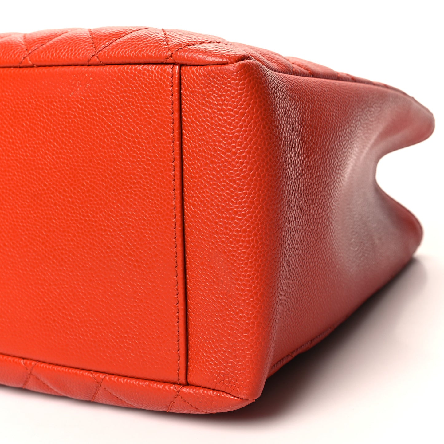 Caviar Quilted Grand Shopping Tote GST Orange