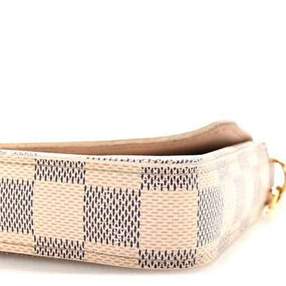 Louis Vuitton Damier Azur Pochette Felicie Chain Wallet Rose Ballerine 10 of 11