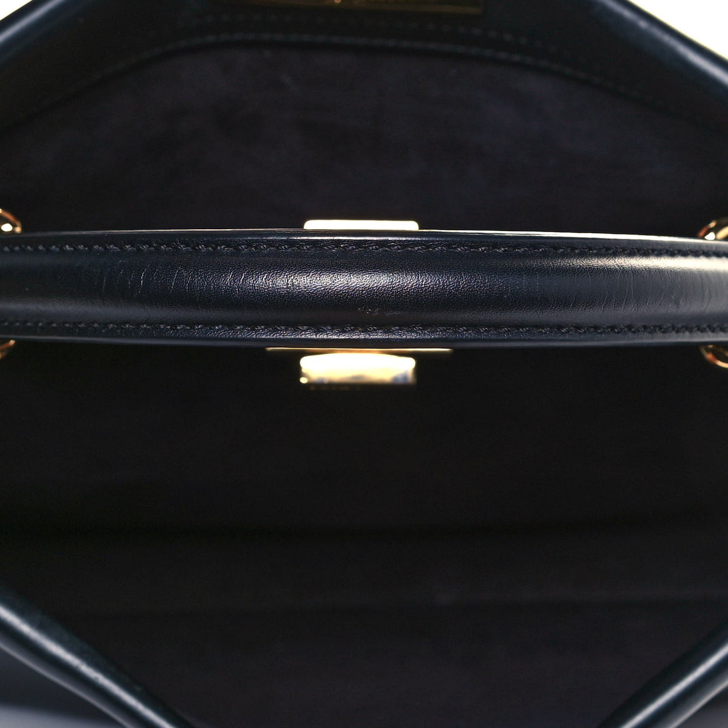 Calfskin Velvet Fun Fair Medium Peekaboo Iconic Satchel Black Tobacco Multicolor