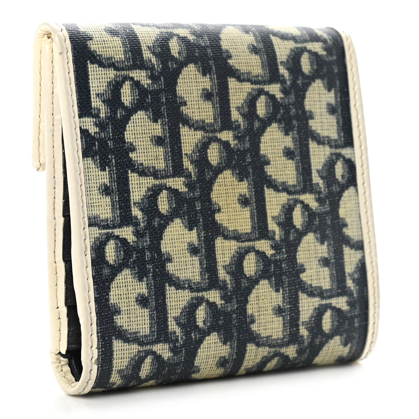 Monogram Compact Wallet White