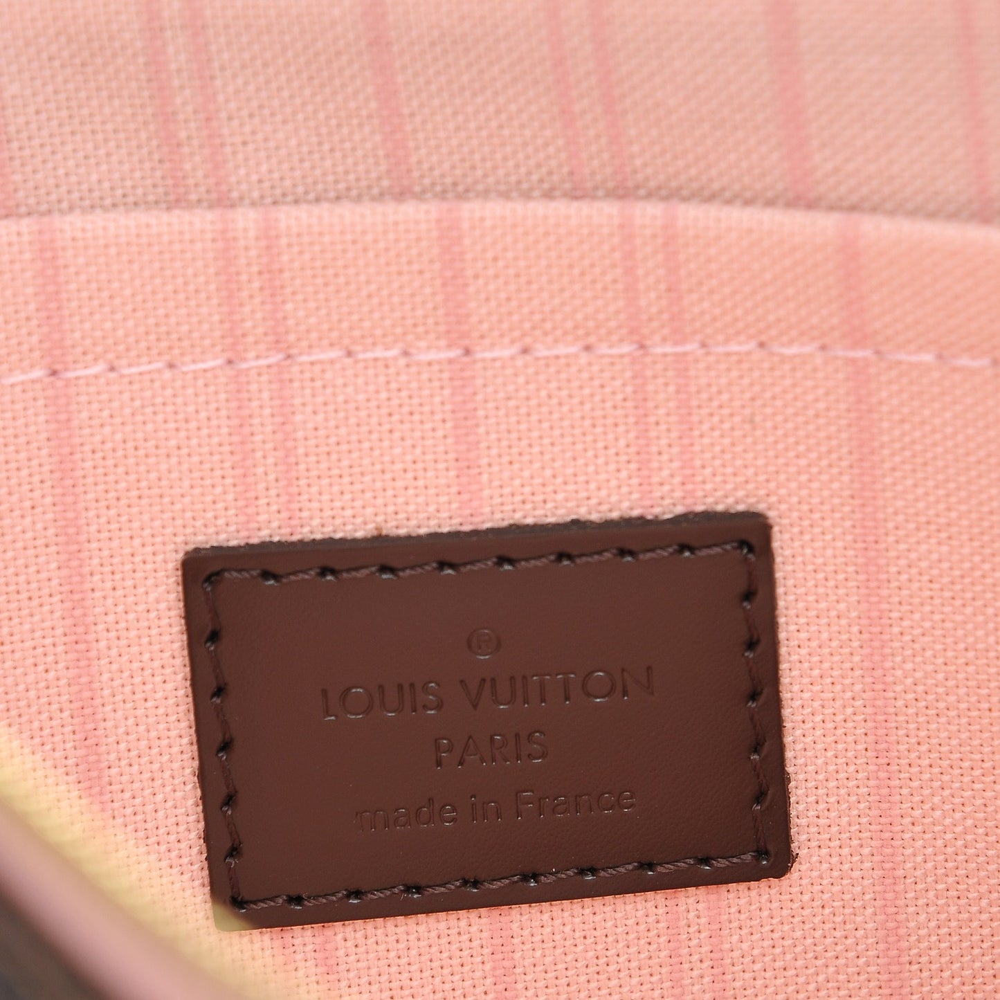 Damier Ebene Neverfull MM GM Pochette Rose Ballerine