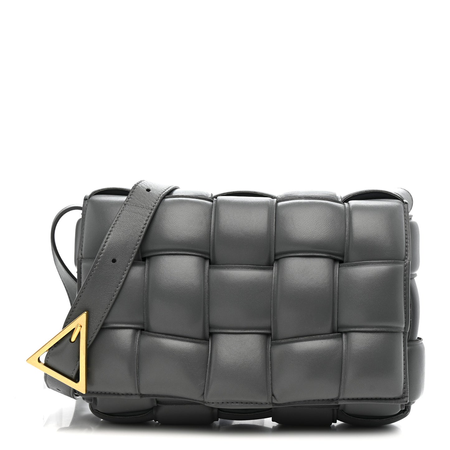 Nappa Maxi Intreccio Padded Cassette Crossbody Bag Thunder