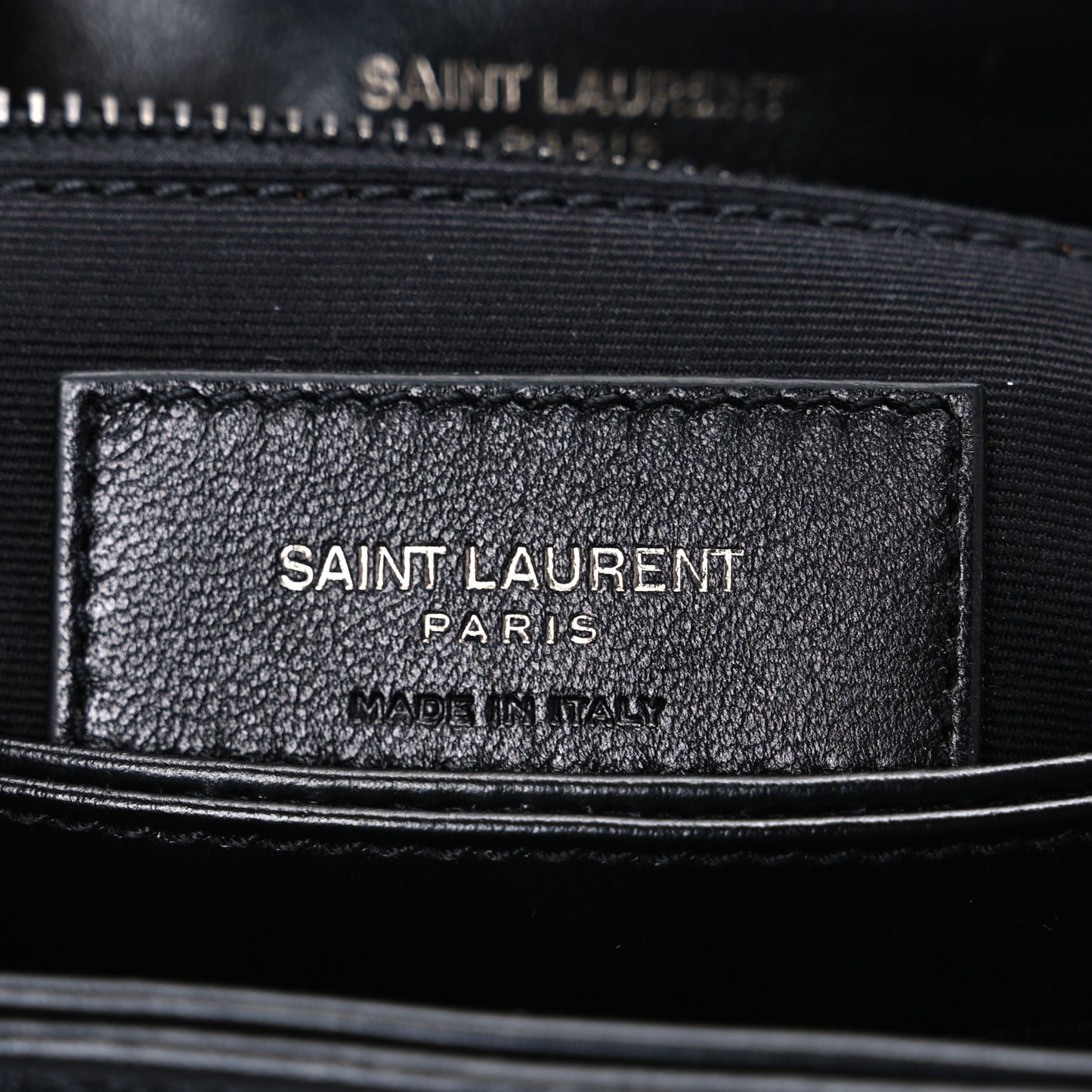 Calfskin Y Quilted Monogram Monochrome Toy Loulou Crossbody Bag Black