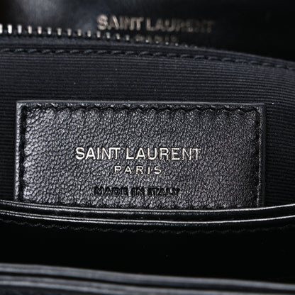Saint Laurent Calfskin Y Quilted Monogram Monochrome Toy Loulou Crossbody Bag Black 6 of 10