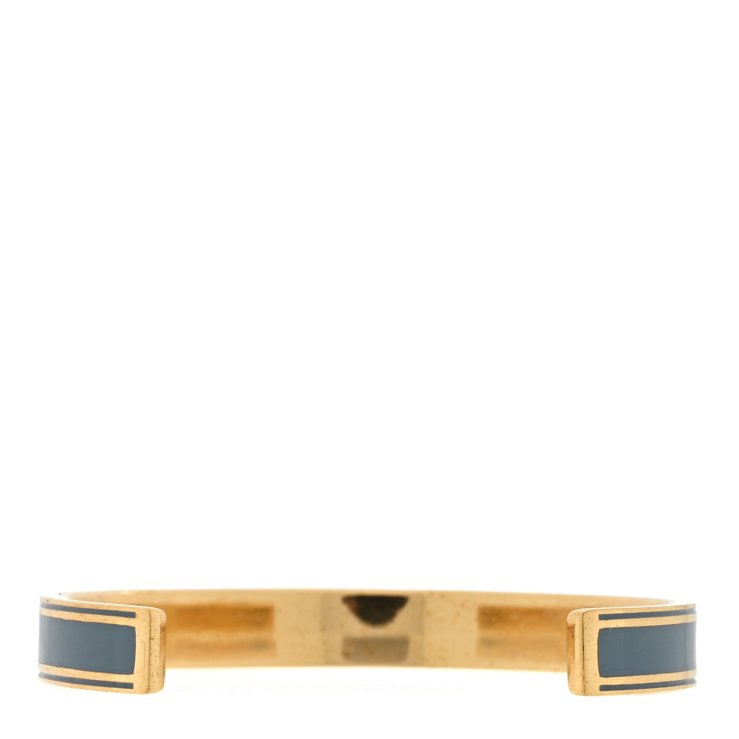 Metal Enamel Code Bangle Bracelet Blue Gold