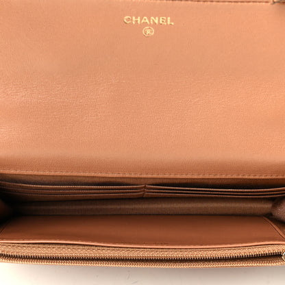Chanel Lambskin Quilted Chanel 19 Wallet On Chain WOC Brown 4 of 5