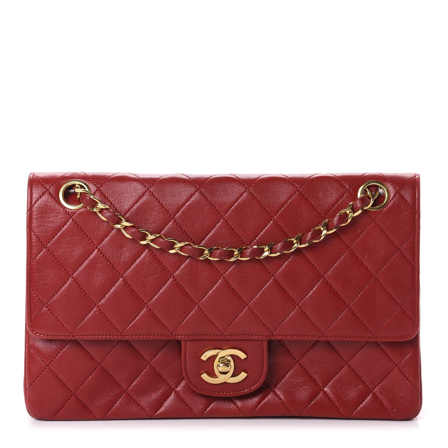 Chanel Lambskin Quilted Medium Double Flap Red 1 of 11