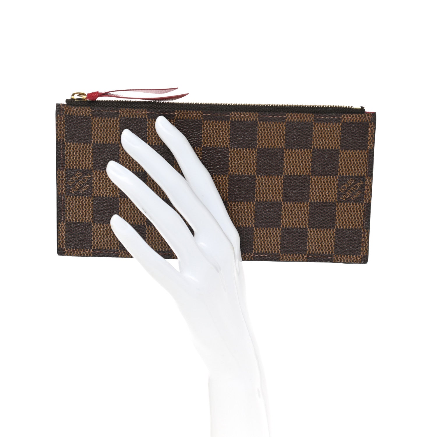 Louis Vuitton Damier Ebene Felicie Chain Wallet Zippered Insert 2 of 6