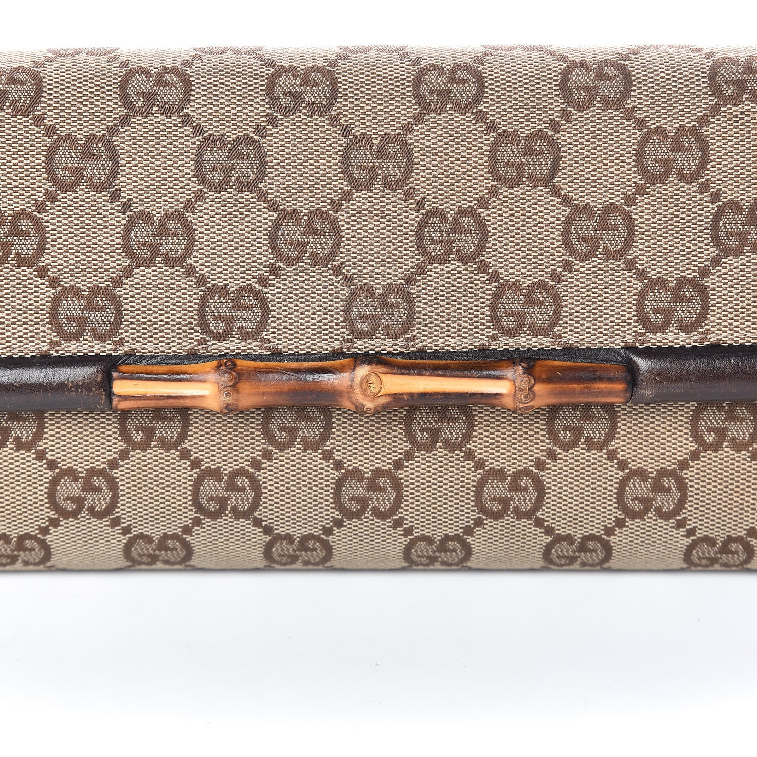 Gucci Monogram Bamboo Bar Clutch Dark Brown 11 of 11