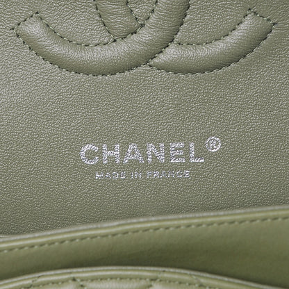 Chanel Lambskin Quilted Medium Double Flap Green 7 of 12