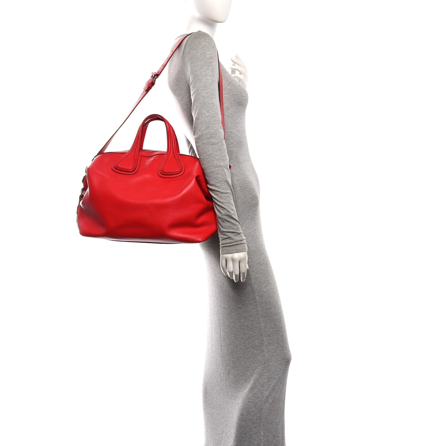 Givenchy Waxed Calfskin Micro Nightingale Medium Red 2 of 9