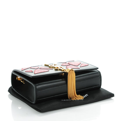 Saint Laurent Calfskin Small Monogram Kate Tassel Heart Satchel Black Rouge 4 of 6