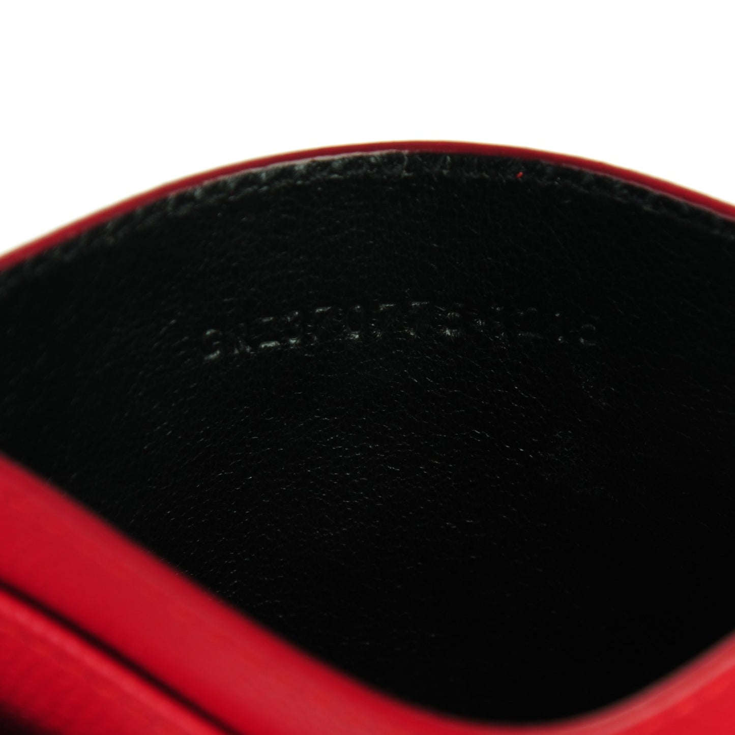 Grain De Poudre Matelasse Chevron Monogram Credit Card Case New Red