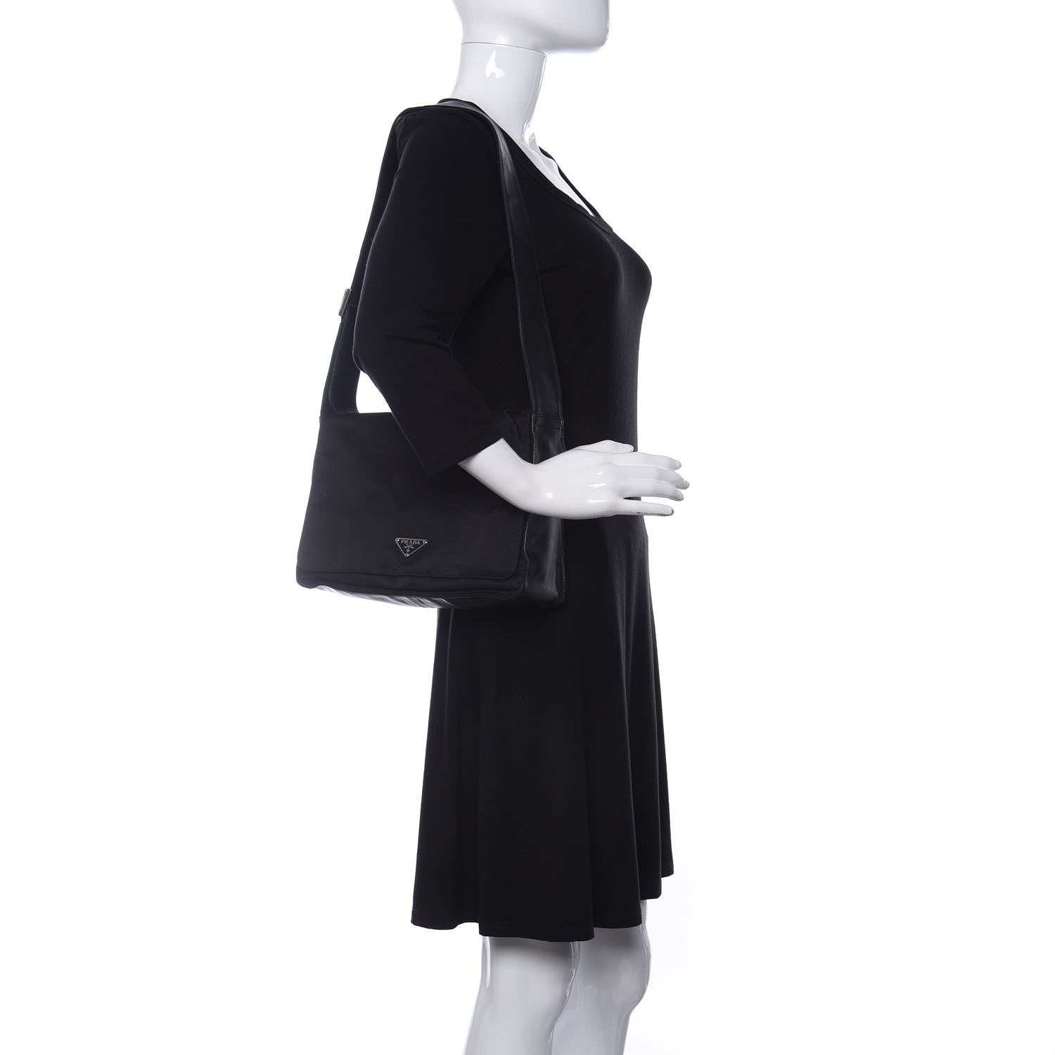 Prada Nylon Tessuto Messenger Bag Black 2 of 10