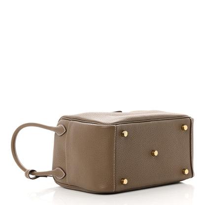 Hermes Taurillon Clemence Lindy 26 Etoupe 4 of 12