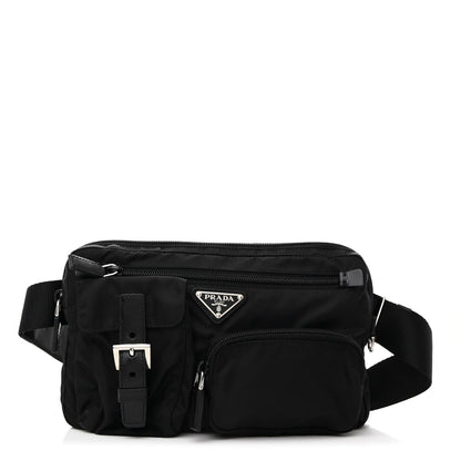Prada Tessuto Nylon Saffiano Belt Bag Black 1 of 10