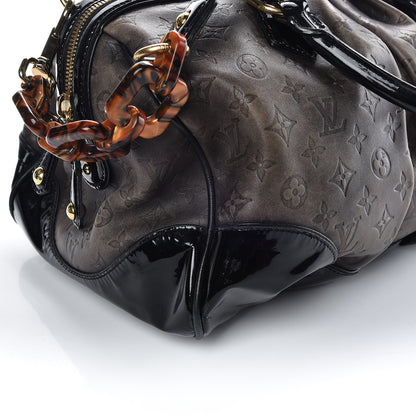 Louis Vuitton Cuir Patent Embossed Monogram Stephen Bag Grey 18 of 24