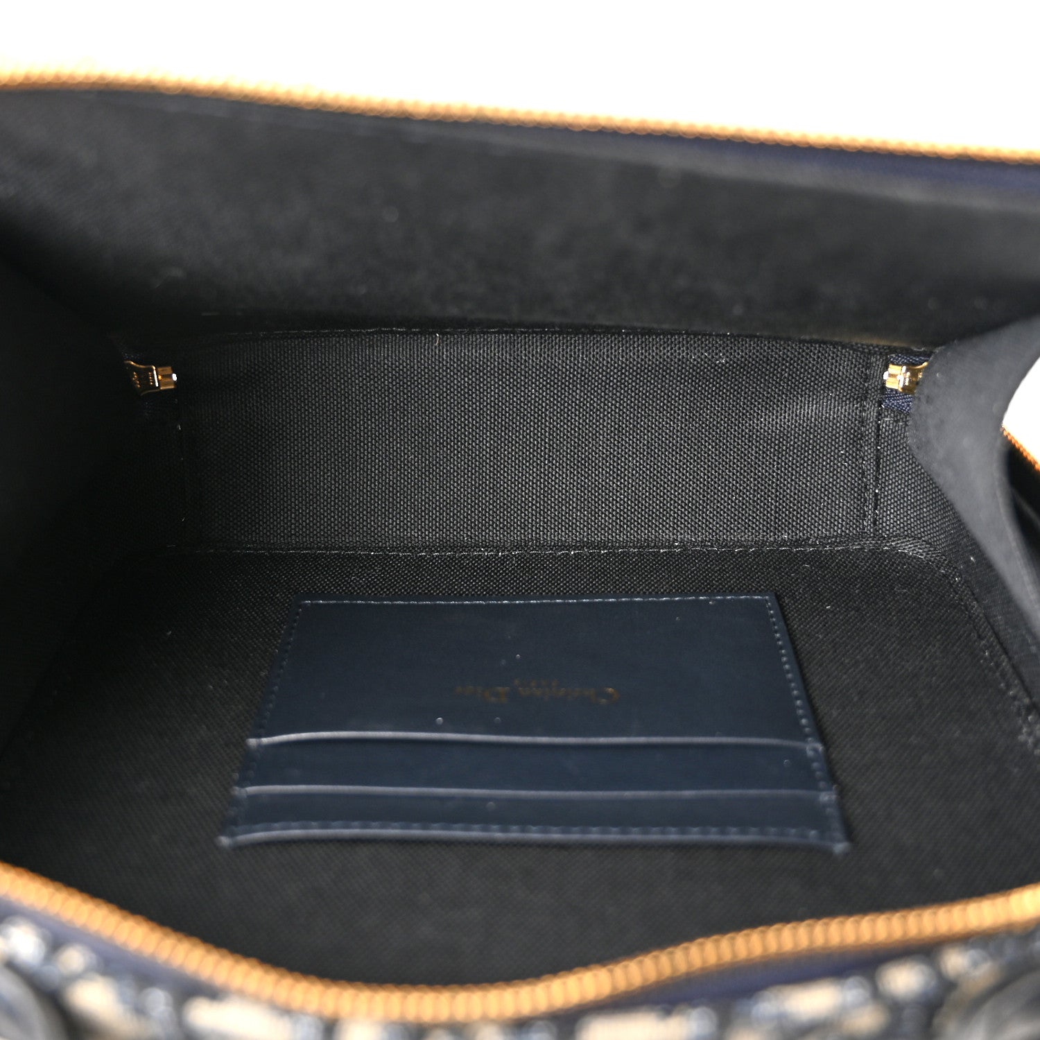 Christian Dior Oblique 30 Montaigne Top Handle Box Bag Blue 4 of 10