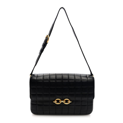 Saint Laurent Lambskin Carre Quilted Le Maillon Satchel Black 1 of 9