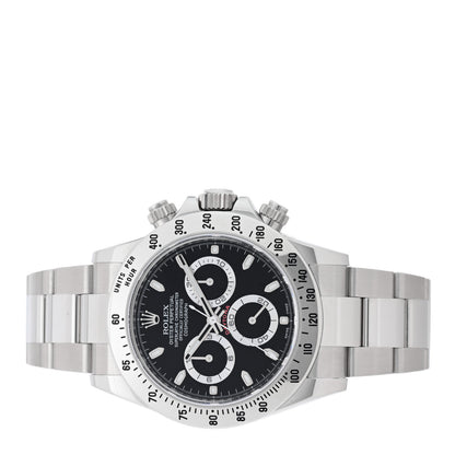 Rolex Stainless Steel 40mm Oyster Perpetual Daytona Cosmograph Watch Black 116520 2 of 4