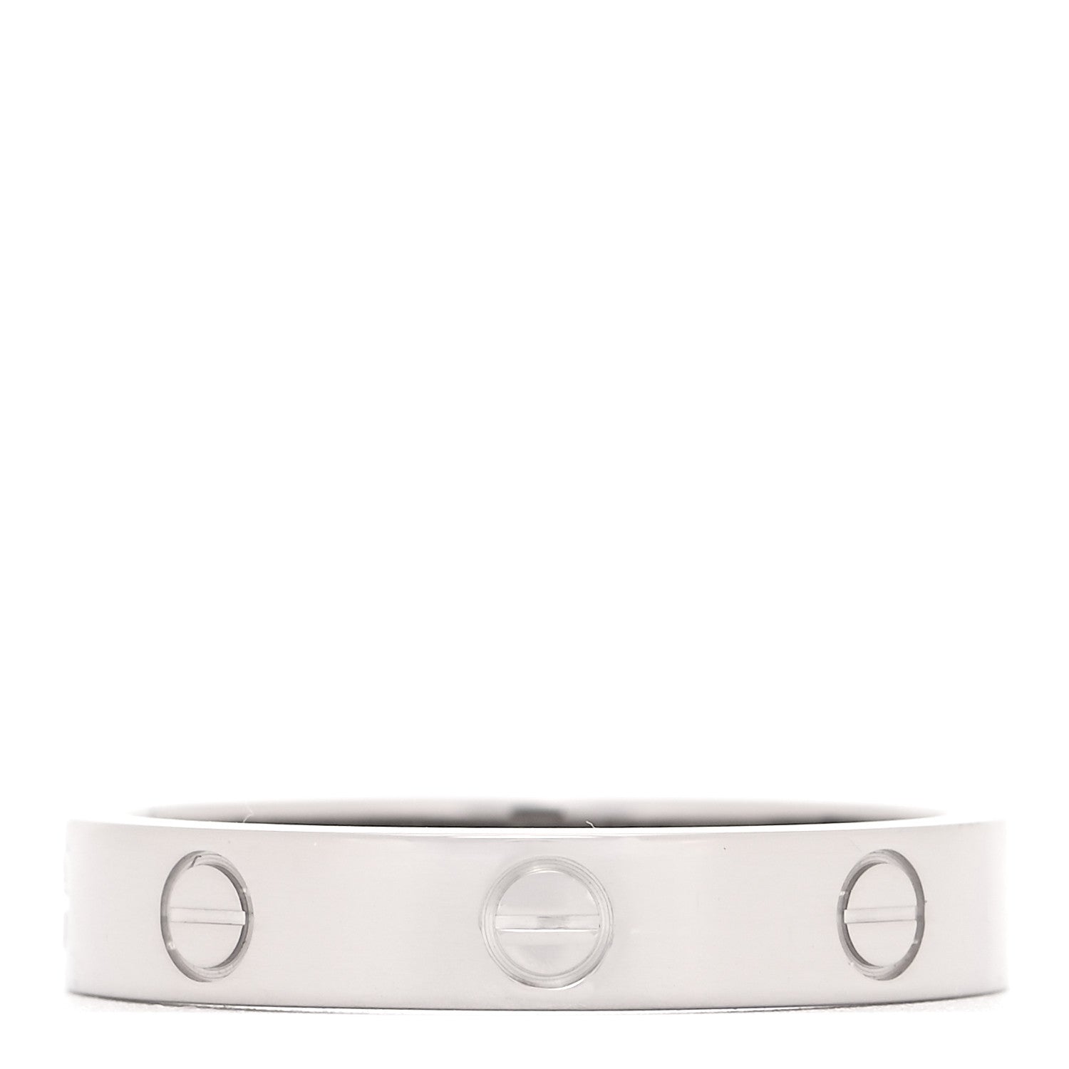 Cartier 18K White Gold 3.5mm LOVE Wedding Band Ring 58 8.5 1 of 4