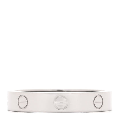 Cartier 18K White Gold 3.5mm LOVE Wedding Band Ring 58 8.5 1 of 4
