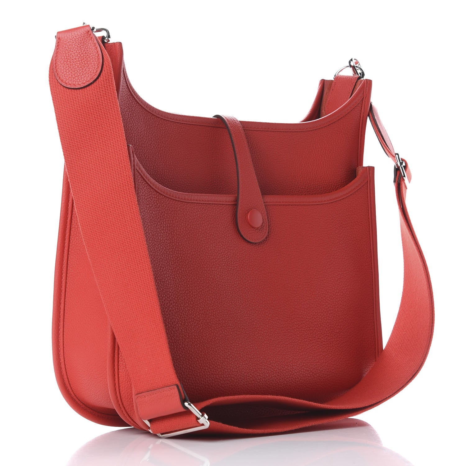Hermes Taurillon Clemence Evelyne III PM Rouge De Coeur 2 of 9