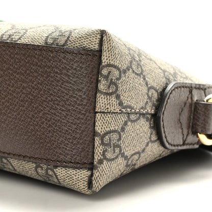 Gucci GG Supreme Monogram Textured Dollar Calfskin Web Small Ophidia Dome Shoulder Bag Beige Ebony New Acero 9 of 10
