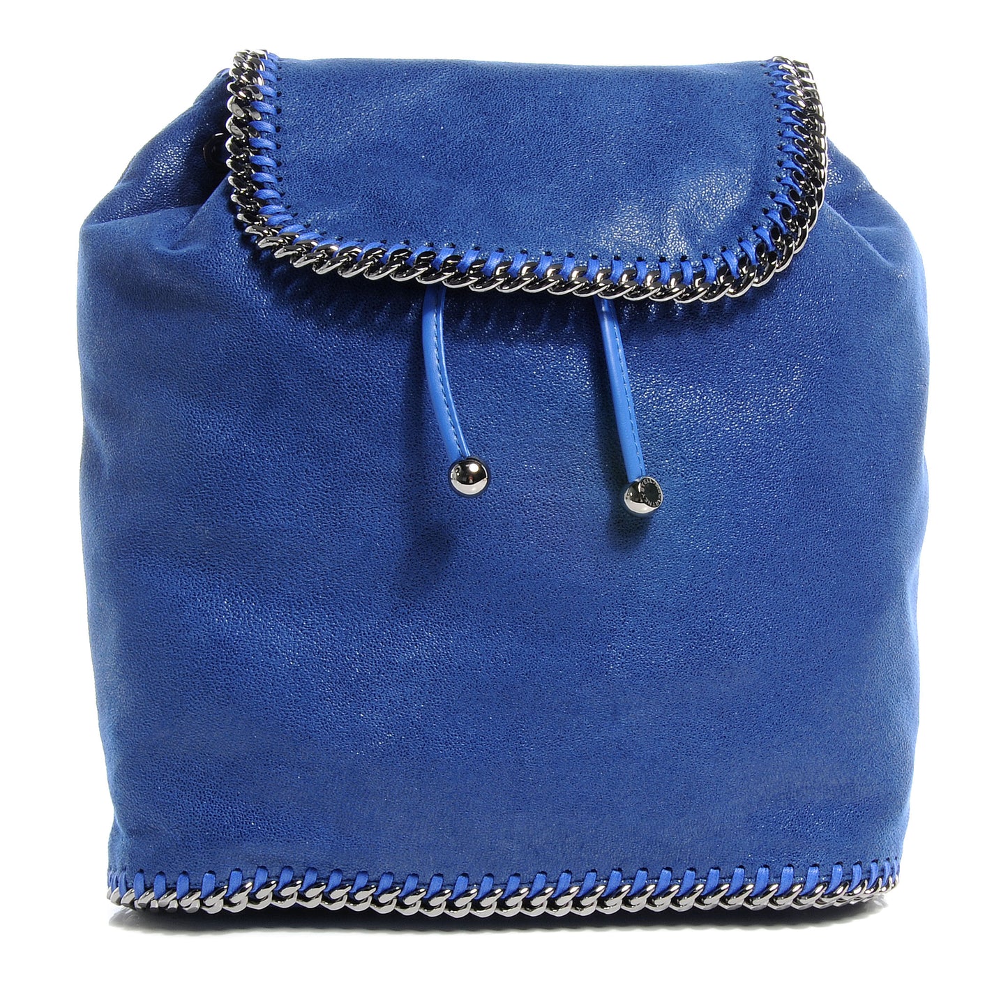 Faux Leather Shaggy Deer Falabella Backpack Blue