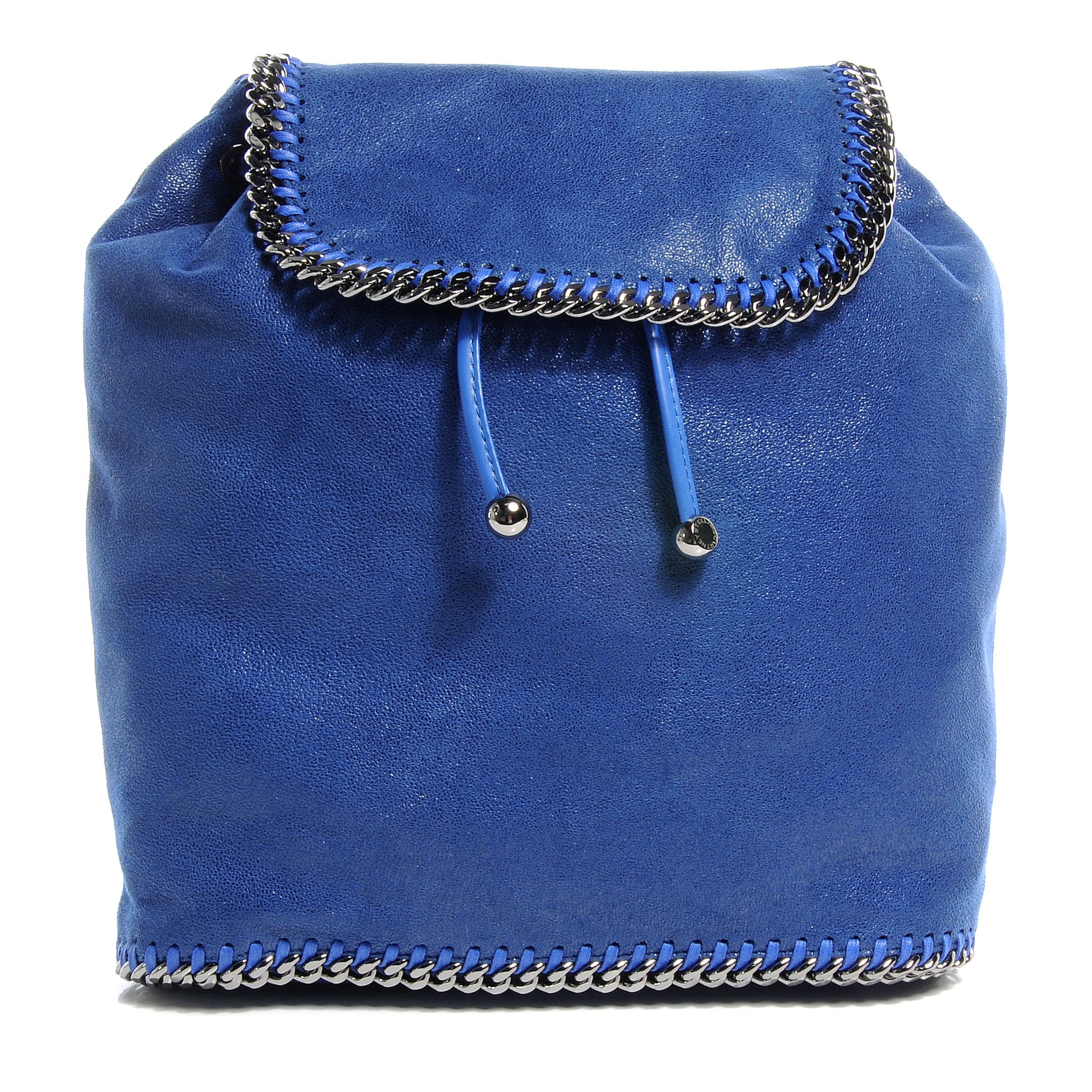 Stella McCartney Faux Leather Shaggy Deer Falabella Backpack Blue 1 of 8
