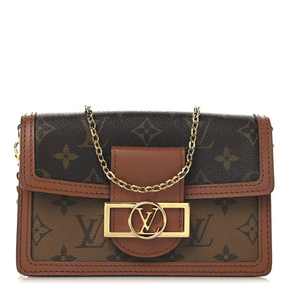 Louis Vuitton Reverse Monogram Dauphine Chain Wallet 1 of 10