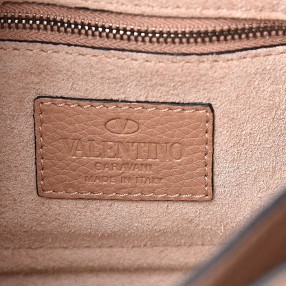 Valentino Garavani Pebbled Calfskin Rockstud Shoulder Flap Messenger Bag Soft Noisette 6 of 8