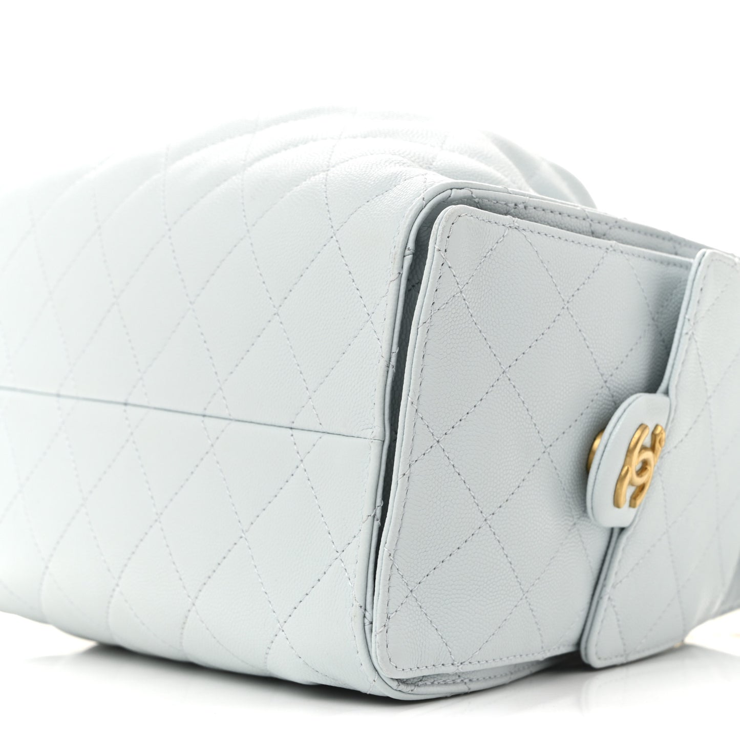 Caviar Quilted Small Chanel 25 Handbag Light Blue