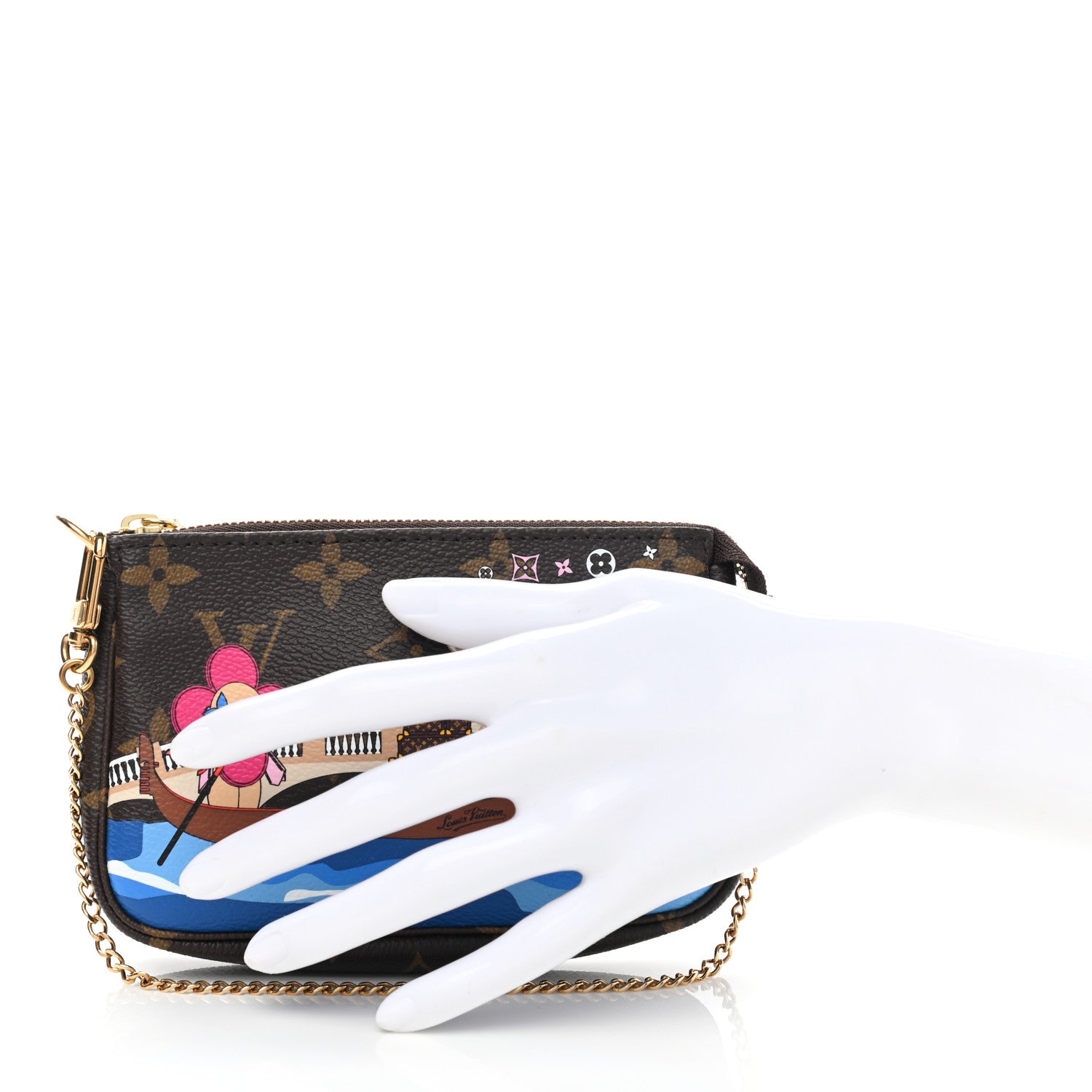 Louis Vuitton Monogram 2019 Christmas Animation Mini Venice Pochette Accessories Blue 3 of 9