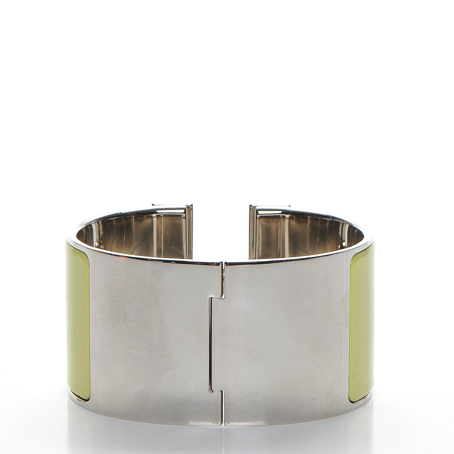 Hermes Enamel Extra Wide Clic Clac H Bracelet GM Soufre 3 of 5