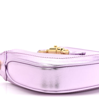 Gucci Laminated Nappa Nano Jackie 1961 Hobo Metallic Rosa 10 of 11