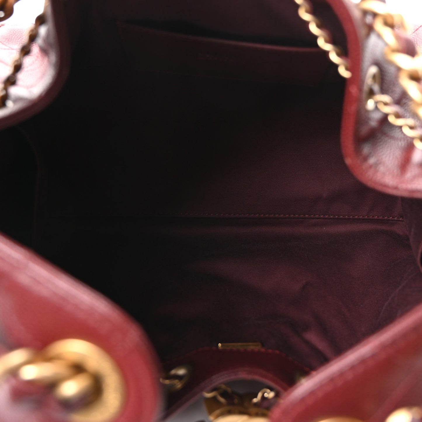 Caviar Quilted Small Chanel 25 Handbag Burgundy